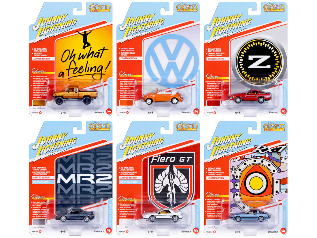 "Classic Gold Collection" 2026 Release 1 Set B of 6 Cars 1/64 Diecast Model Cars by Johnny Lightning-0