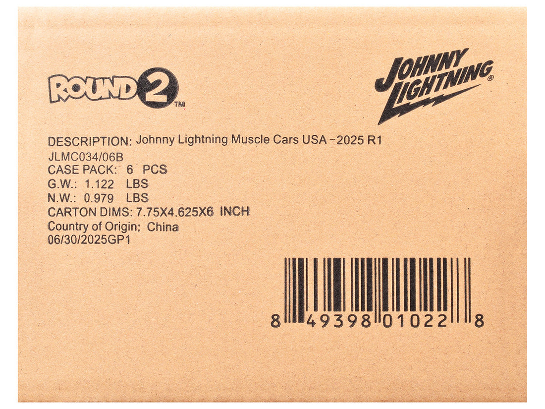 "Muscle Cars USA" 2025 Release 1 Set B of 6 pieces 1/64 Diecast Model Cars by Johnny Lightning-1