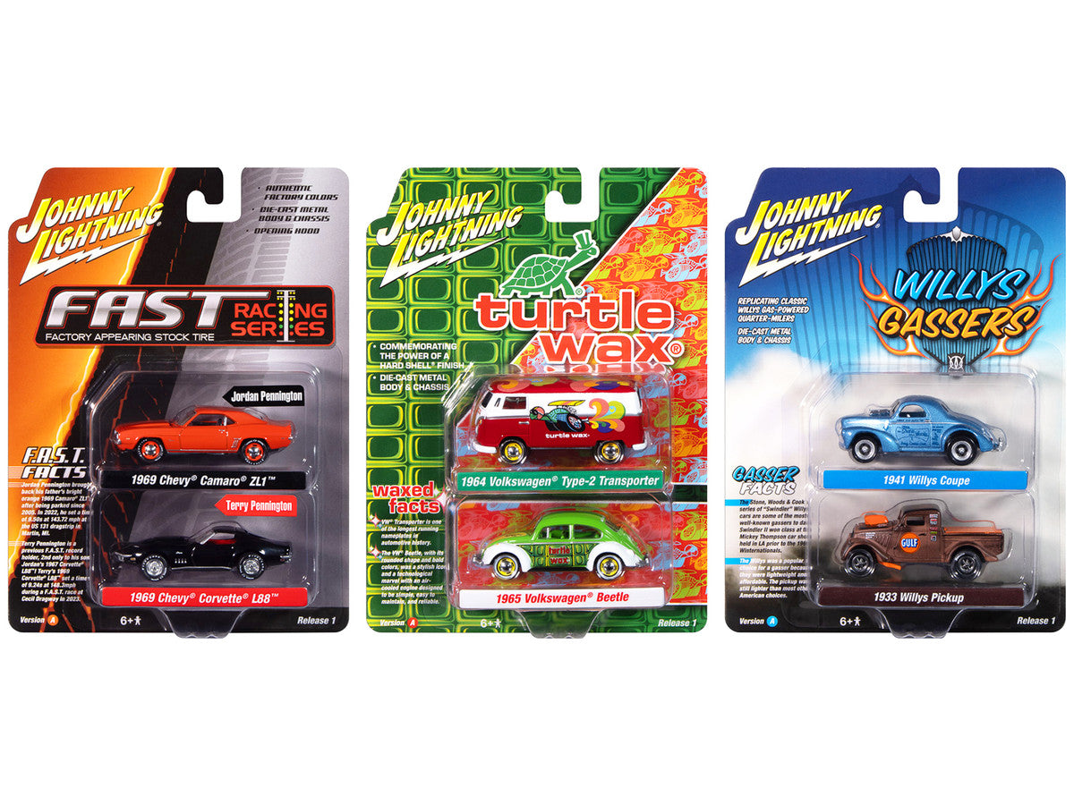 Johnny Lightning "2-Packs" 2024 Release 1 Set A of 6 pieces 1/64 Diecast Model Cars by Johnny Lightning-3