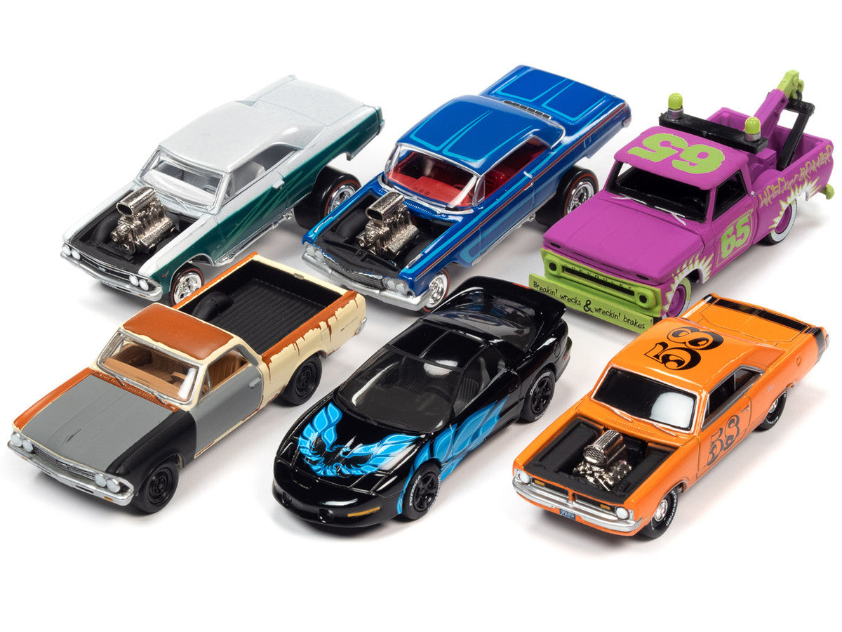 "Street Freaks" 2021 Set B of 6 Cars Release 4 1/64 Diecast Model Cars by Johnny Lightning-1