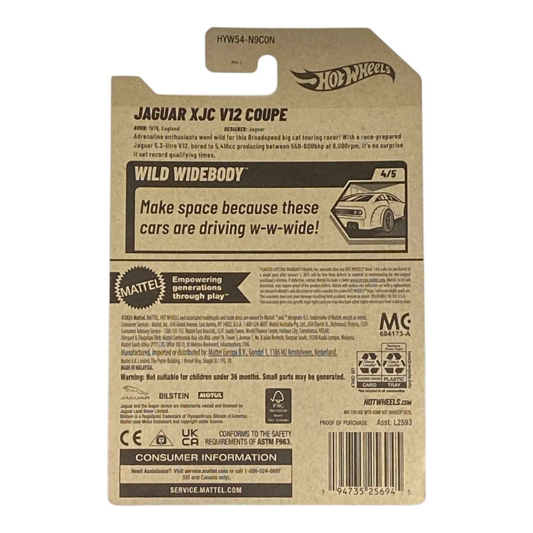 Hot Wheels Jaguar XJC V12 Coupe - Wild Widebody Series 4/5 2