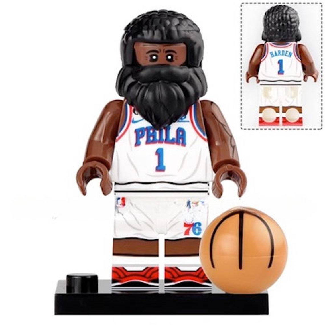 James Harden (Philadelphia 76ers) - NBA Minifigure for Lego