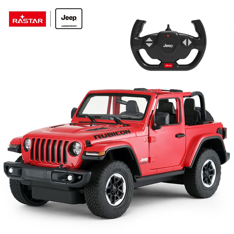 Jeep Wrangler Rubicon (Red) 1:14 Scale Remote Control Car by Rastar