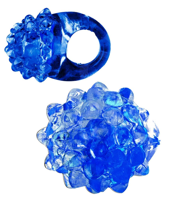 Light Up Bumpy Rings Blue Pack of 24-0