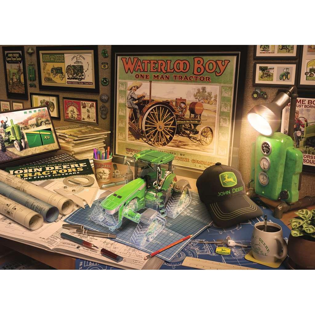 John Deere Work Desk 500 Piece Jigsaw Puzzle Ravensburger 2