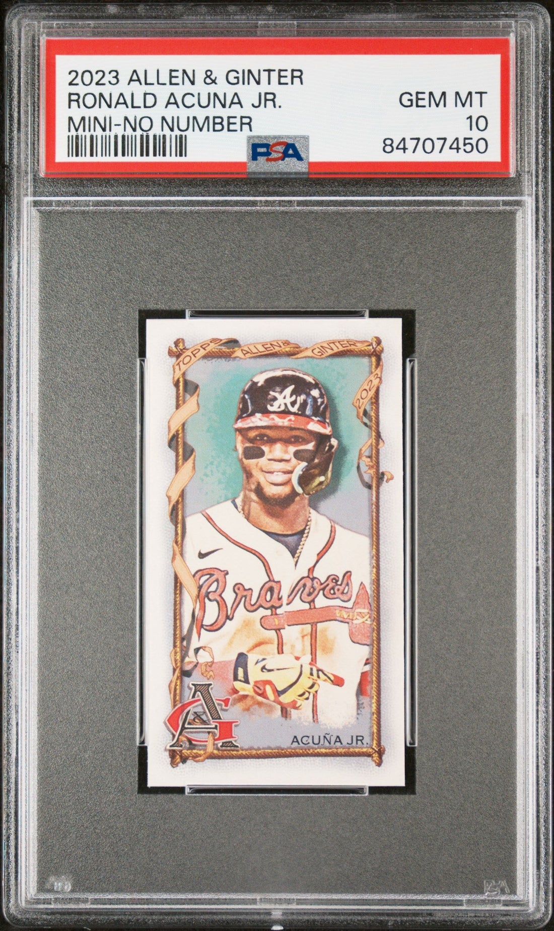 2023 TOPPS ALLEN & GINTER RONALD ACUNA JR. MINI-NO NUMBER - PSA 10
