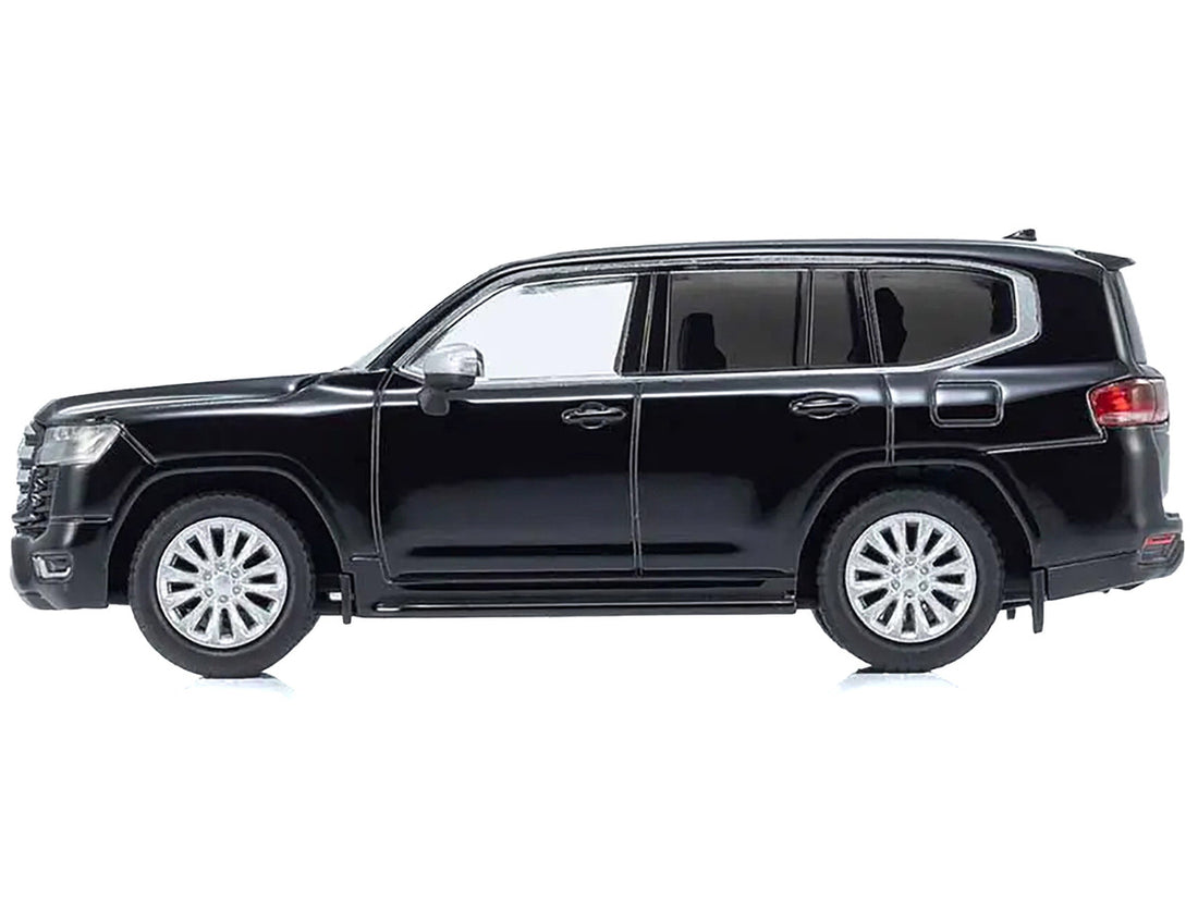 Toyota Land Cruiser ZX RHD (Right Hand Drive) Black with Mini Book No.14 1/64 Diecast Model Car by Kyosho-3