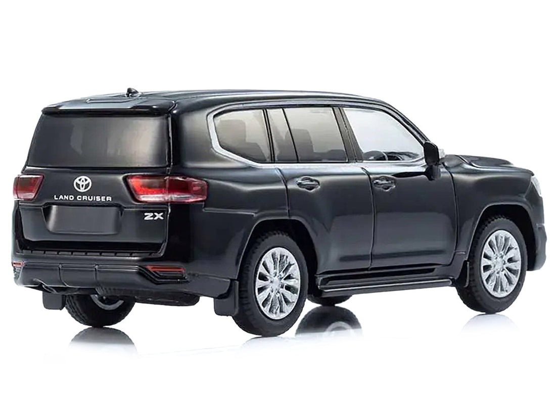 Toyota Land Cruiser ZX RHD (Right Hand Drive) Black with Mini Book No.14 1/64 Diecast Model Car by Kyosho-2