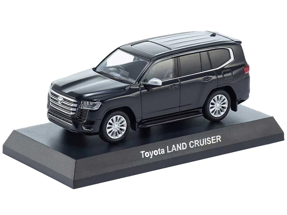 Toyota Land Cruiser ZX RHD (Right Hand Drive) Black with Mini Book No.14 1/64 Diecast Model Car by Kyosho-1