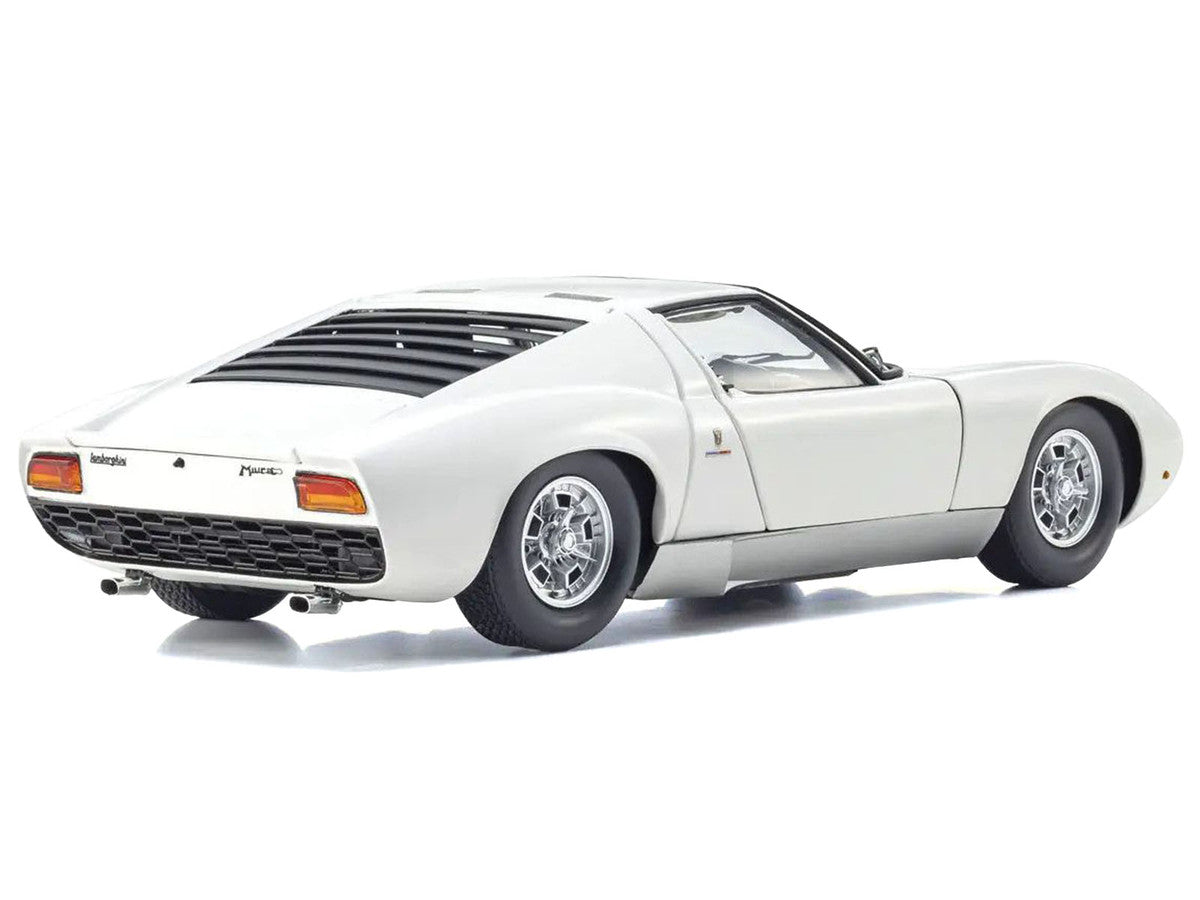 Lamborghini Miura P 400 White 1/18 Diecast Model Car by Kyosho 2