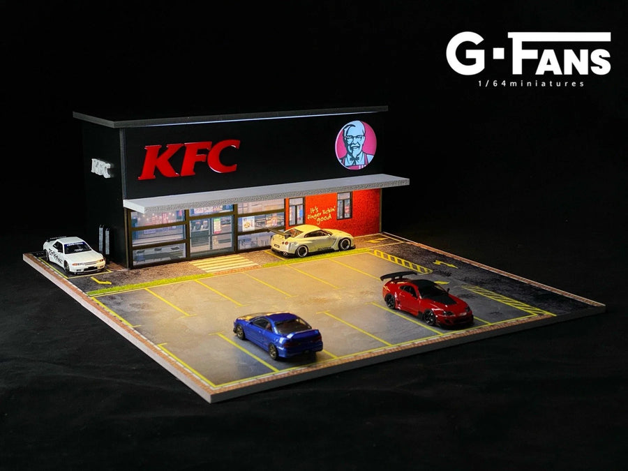 KFC Store 1:64 Scale Diorama Model by G-Fans Drive Thru View 710014