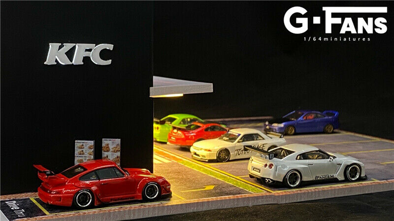 KFC Store 1:64 Scale Diorama Model by G-Fans Side View 710014