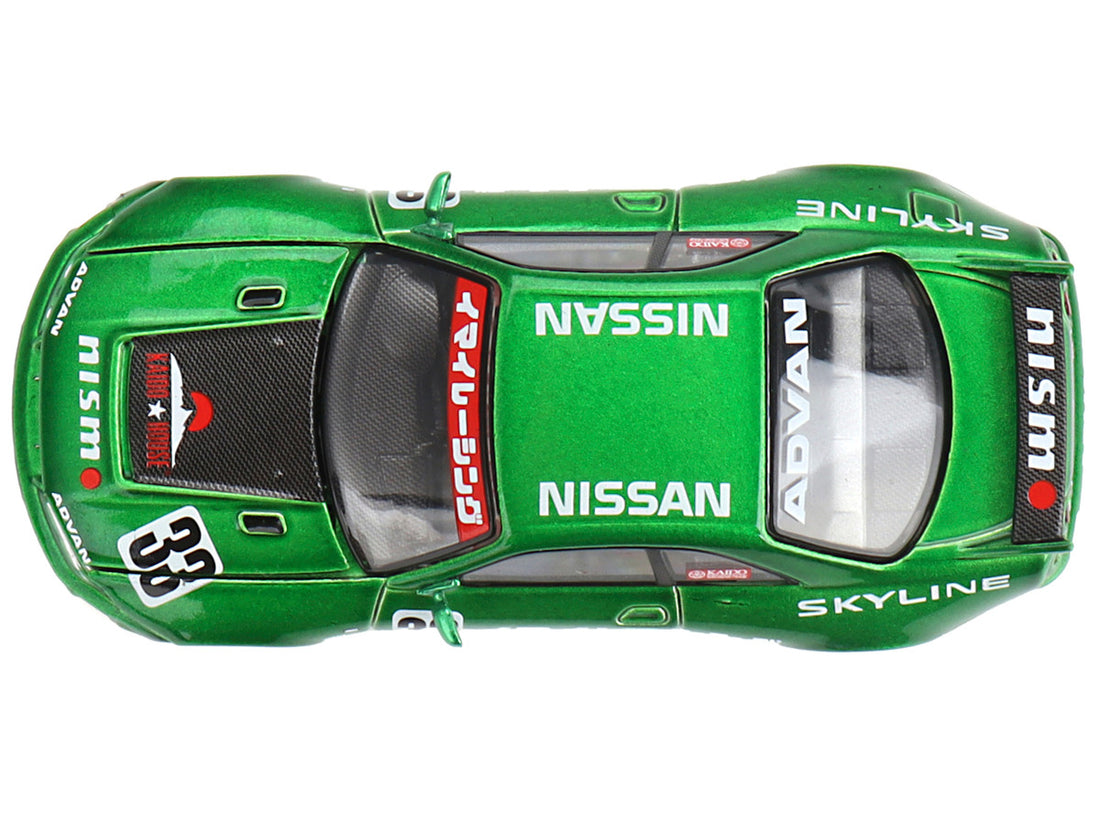 Nissan Skyline GT-R (R33) RHD (Right Hand Drive) #33 "Imai Racing V1" Green Metallic (Designed by Jun Imai) "Kaido House" Special 1/64 Diecast Model Car by Mini GT-3