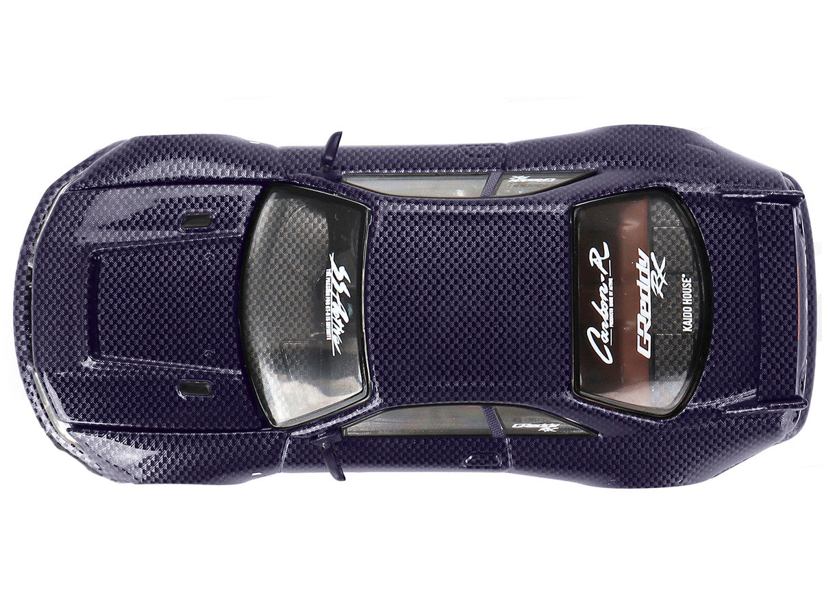 Nissan Skyline GT-R (R33) "Active Carbon R V2" RHD (Right Hand Drive) Purple Carbon (Designed by Jun Imai) "Kaido House" Special 1/64 Diecast Model Car by Mini GT 2