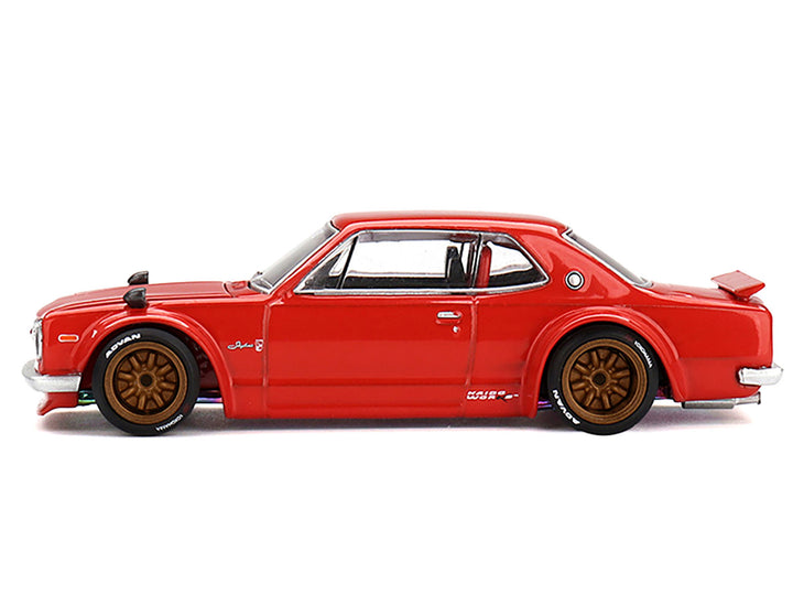 Nissan Skyline 2000GT-R (KPGC10) "Kaido Street V1" RHD (Right Hand Drive) Red (Designed by Jun Imai) "Kaido House" Special 1/64 Diecast Model Car by Mini GT-0