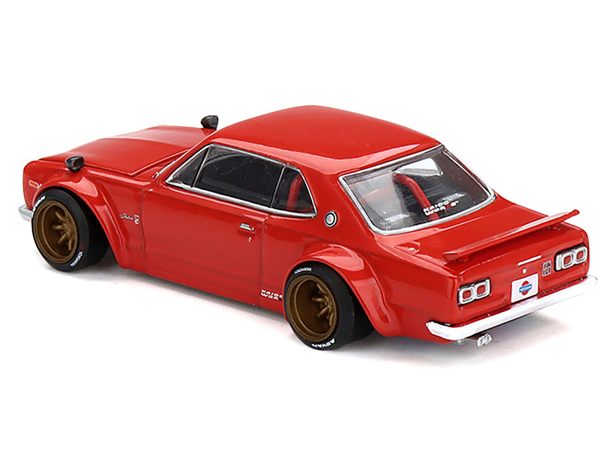 Nissan Skyline 2000GT-R (KPGC10) "Kaido Street V1" RHD (Right Hand Drive) Red (Designed by Jun Imai) "Kaido House" Special 1/64 Diecast Model Car by Mini GT-2