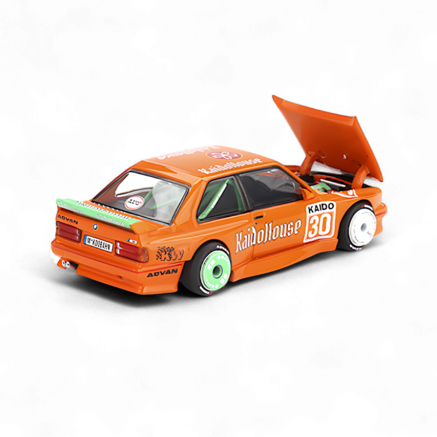 BMW M3 E30 KaidoHaus Orange V1 1:64 KHMG177 by Mini GT x Kaido House  2