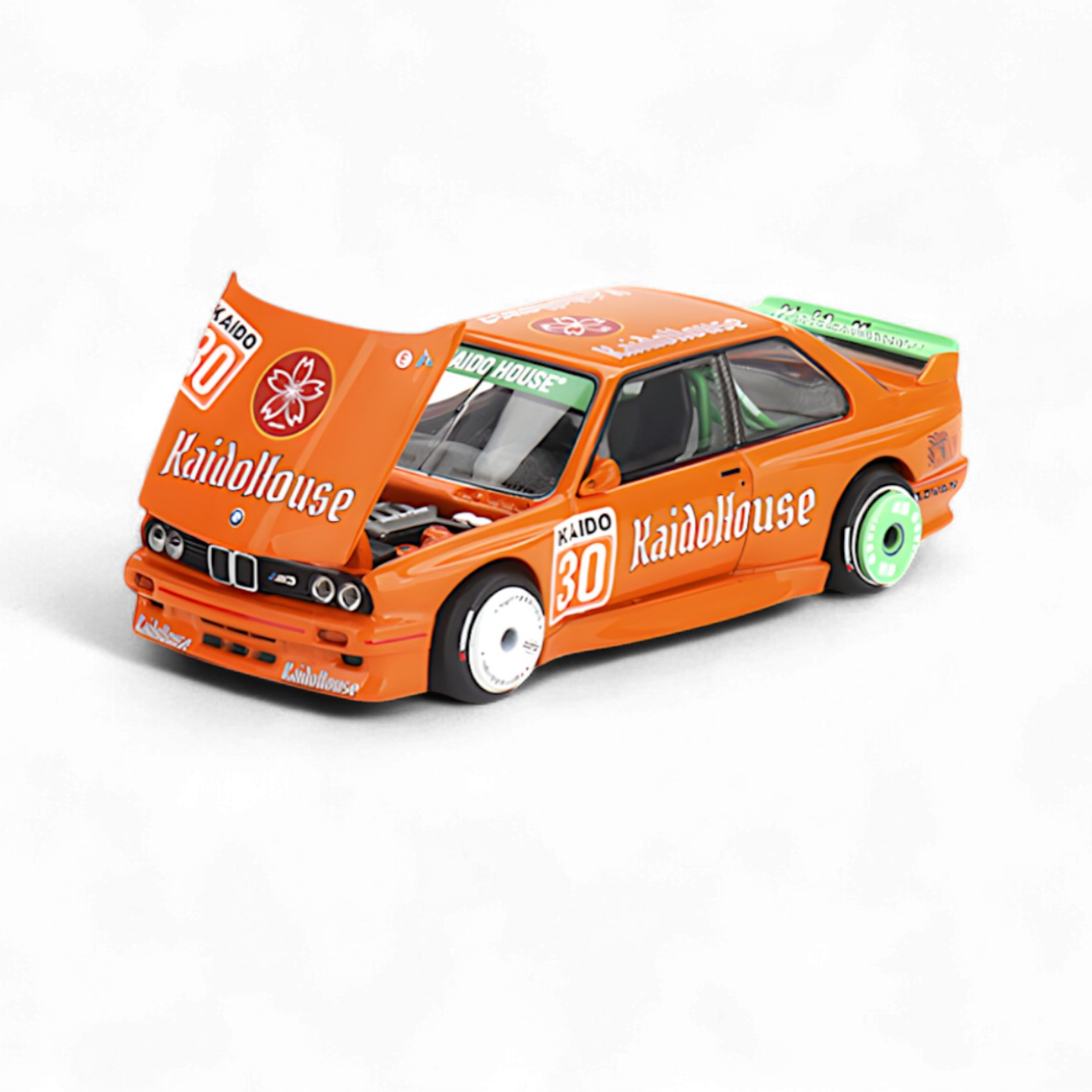 BMW M3 E30 KaidoHaus Orange V1 1:64 KHMG177 by Mini GT x Kaido House  3