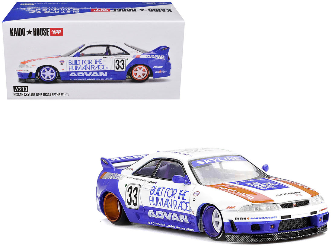 Nissan Skyline GT-R R33 BFTHR V1 Kaido House diecast model with packaging