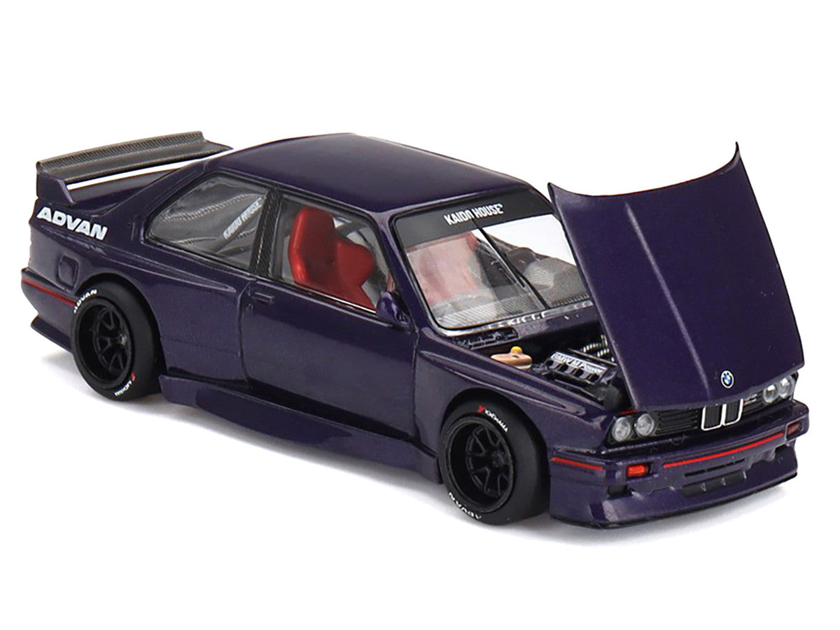 BMW M3 "Kaido GT V2" Purple Metallic (Designed by Jun Imai) "Kaido House" Special 1/64 Diecast Model Car by Mini GT-3