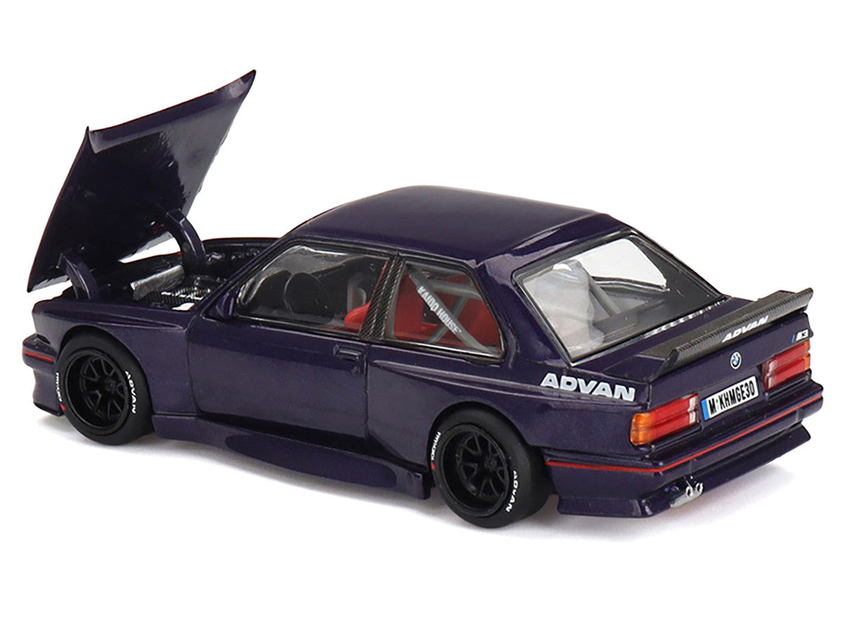 BMW M3 "Kaido GT V2" Purple Metallic (Designed by Jun Imai) "Kaido House" Special 1/64 Diecast Model Car by Mini GT-1