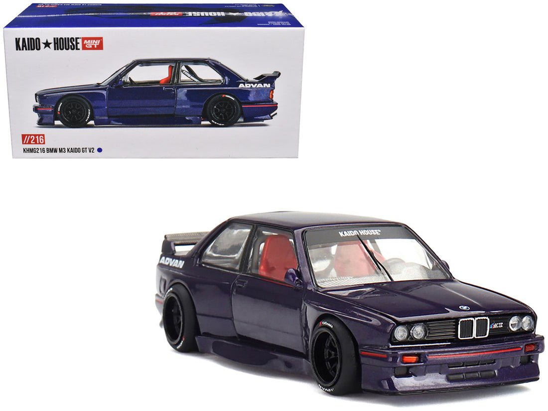 BMW M3 "Kaido GT V2" Purple Metallic (Designed by Jun Imai) "Kaido House" Special 1/64 Diecast Model Car by Mini GT-4