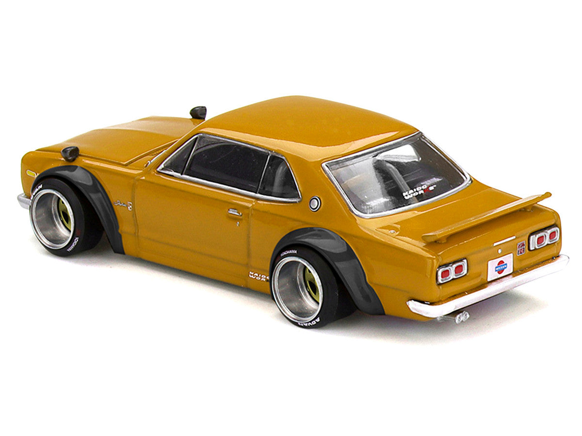Nissan Skyline 2000GT-R (KPGC10) RHD (Right Hand Drive) "Kaido Street V2" Yellow (Designed by Jun Imai) "Kaido House" Special 1/64 Diecast Model Car by Mini GT 2