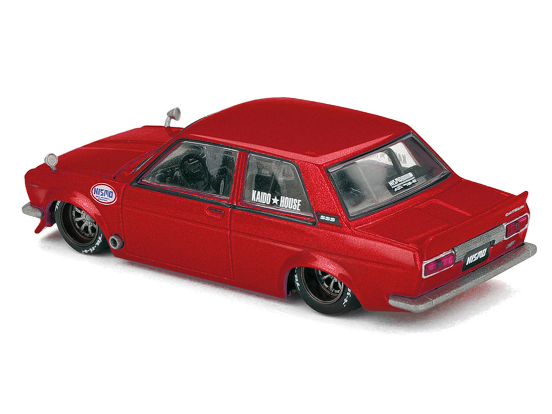 Datsun 510 Street "Nismo V3" Red Metallic (Designed by Jun Imai) "Kaido House" Special 1/64 Diecast Model Car by Mini GT-1