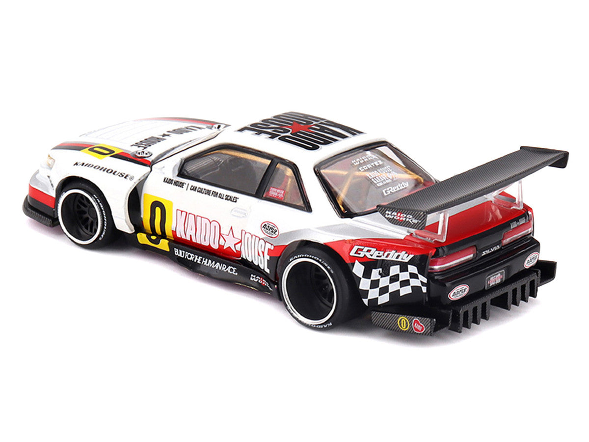 Nissan Silvia S13-R Circuit Spec V1 Kaido House 1:64 diecast car white racing graphics
