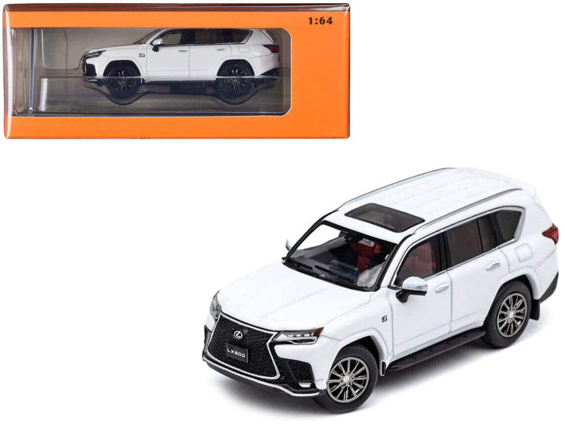 2021 Lexus LX 600 White 1/64 Diecast Model Car by GCD-1