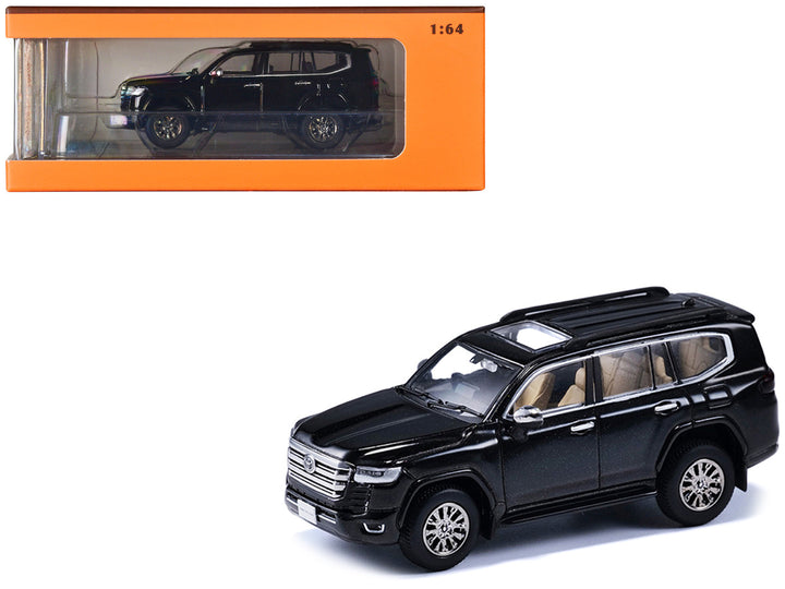 Toyota Land Cruiser 300 Black 1/64 Diecast Model Car by GCD-0