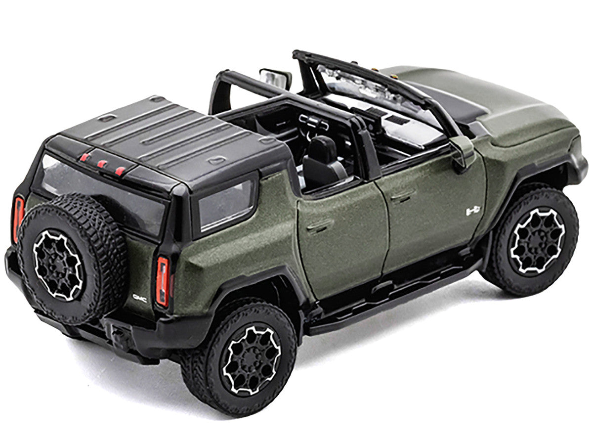 2023 GMC Hummer EV SUV Green Metallic with Black Top 1/64 Diecast Model Car by GCD-1