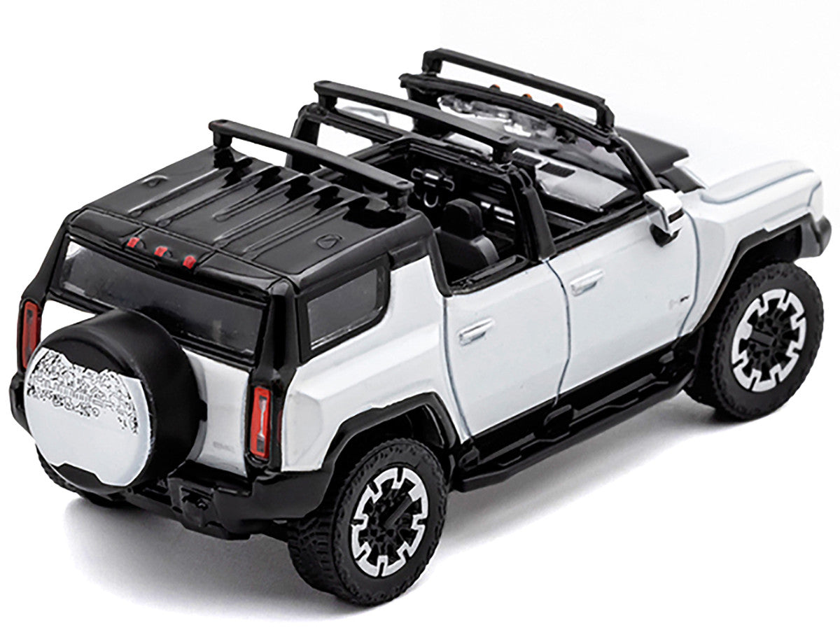 2023 GMC Hummer EV SUV White with Black Top 1/64 Diecast Model Car by GCD-1