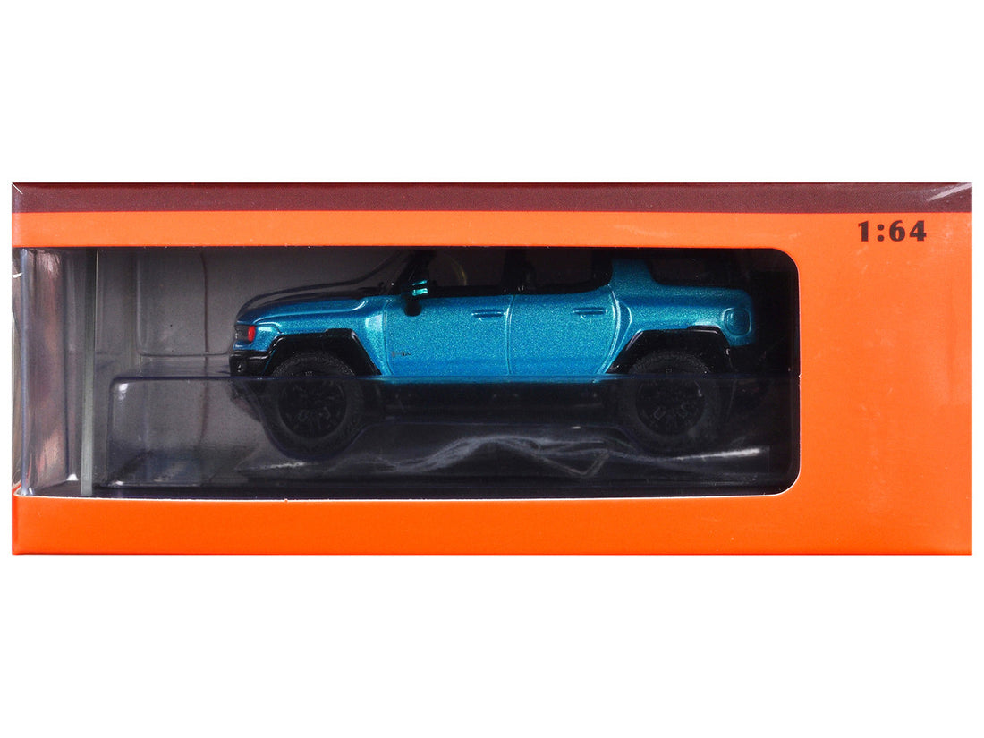 2023 GMC Hummer EV SUV Blue Metallic with Black Top 1/64 Diecast Model Car by GCD-1