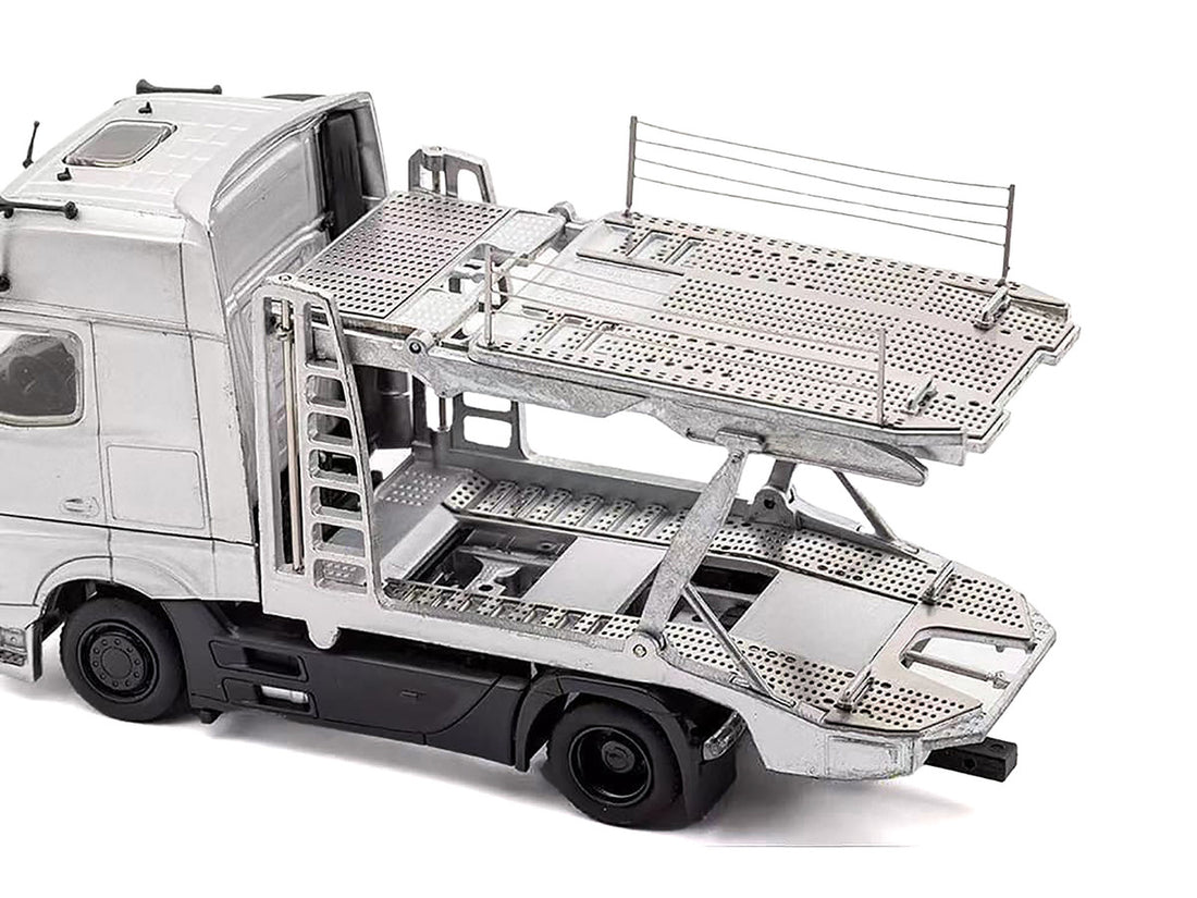 Mercedes-Benz Actros Auto Transporter Yellow 1/64 Diecast Model by GCD-3