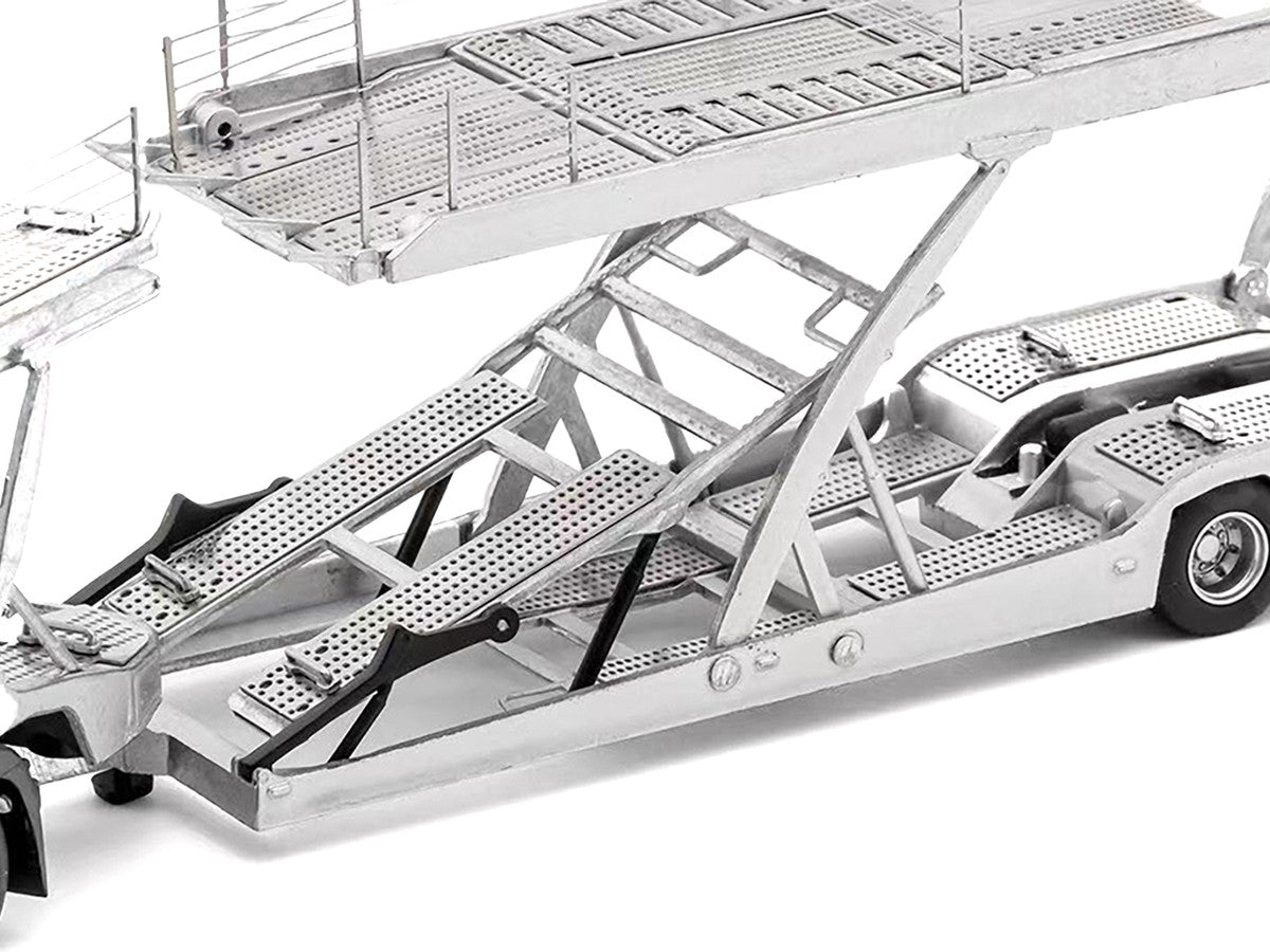 Mercedes-Benz Actros Auto Transporter Black 1/64 Diecast Model by GCD-3