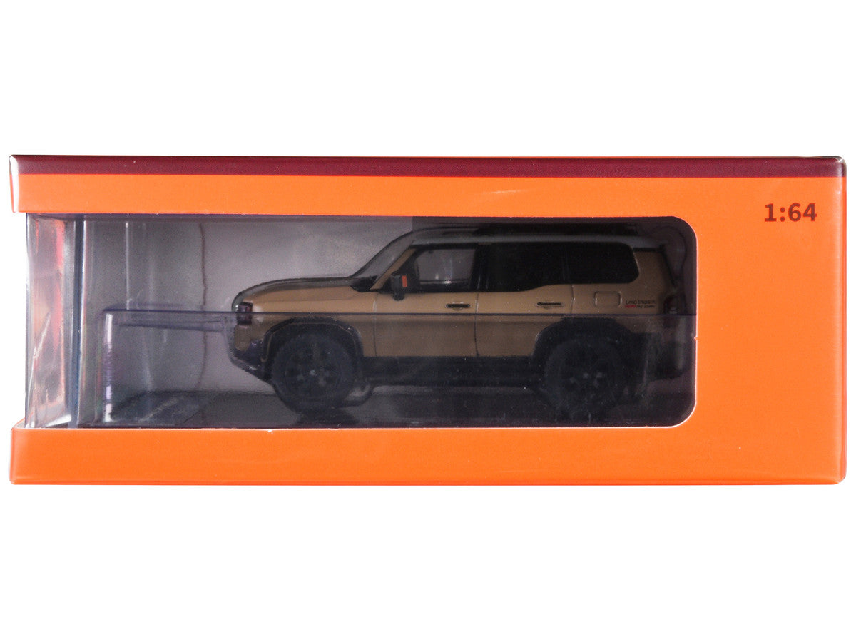 Toyota Land Cruiser Prado 250 Beige with White Top 1/64 Diecast Model Car by GCD-1
