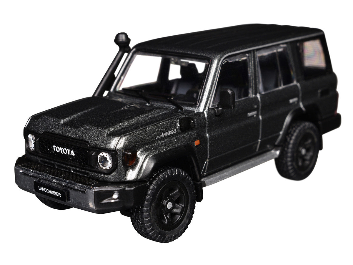 Toyota Land Cruiser (J76) Gray Metallic 1/64 Diecast Model Car by GCD-1