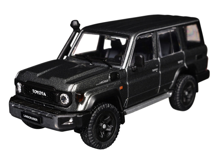 Toyota Land Cruiser (J76) Gray Metallic 1/64 Diecast Model Car by GCD-1
