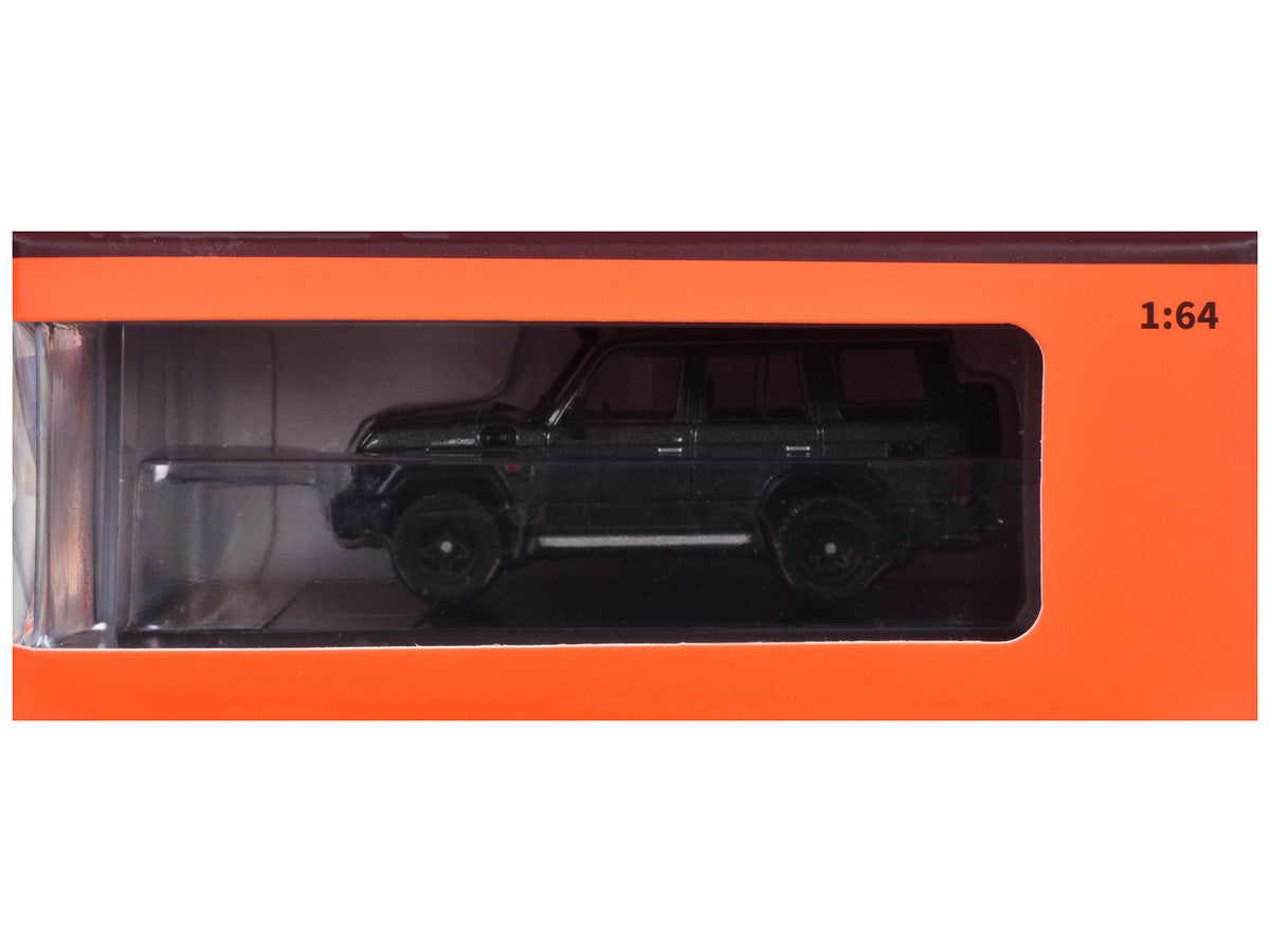 Toyota Land Cruiser (J76) Gray Metallic 1/64 Diecast Model Car by GCD-2