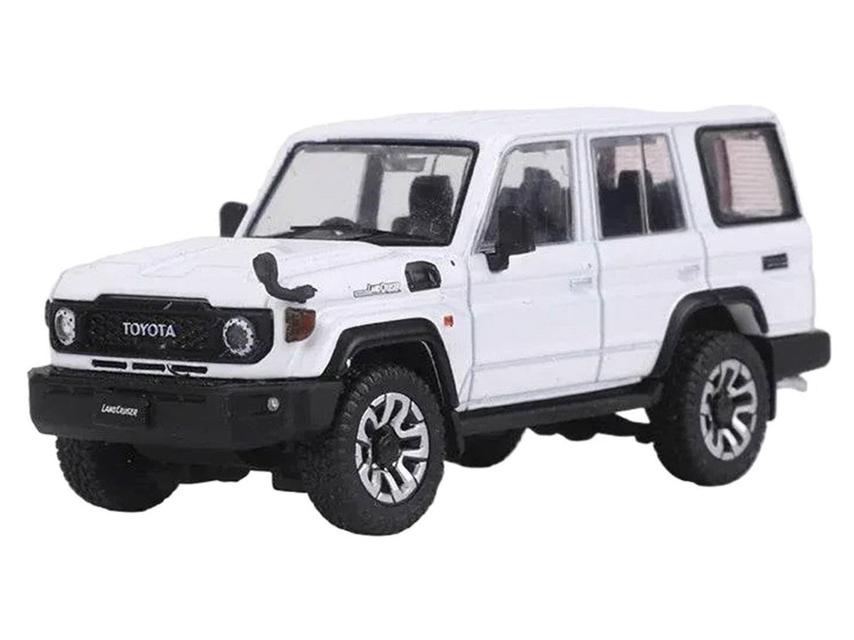 Toyota Land Cruiser (J76) RHD (Right Hand Drive) White 1/64 Diecast Model Car by GCD