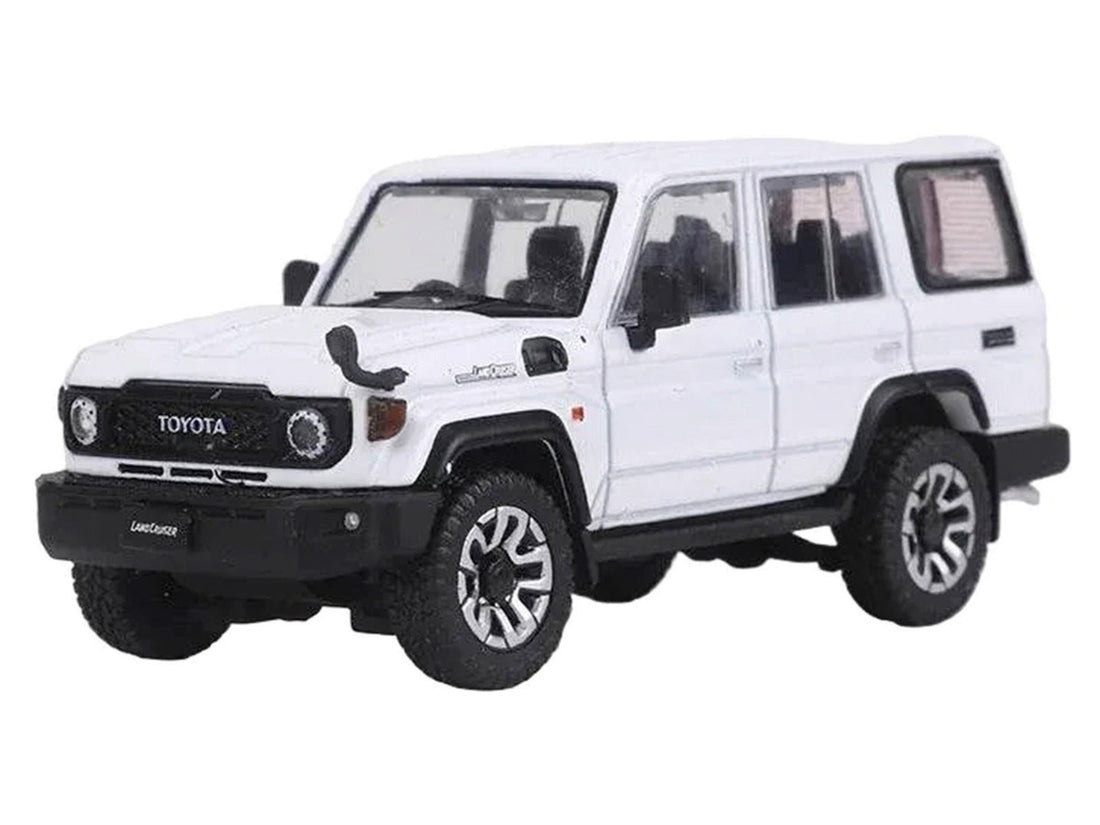 Toyota Land Cruiser (J76) RHD (Right Hand Drive) White 1/64 Diecast Model Car by GCD