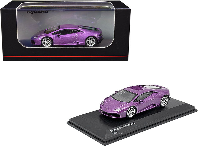 Lamborghini Huracan Coupe Purple Metallic 1/64 Diecast Model Car by Kyosho-0