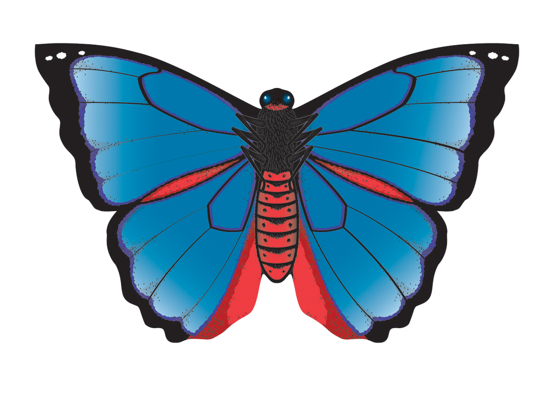 Kites - 32" Nylon Karner Blue Butterfly