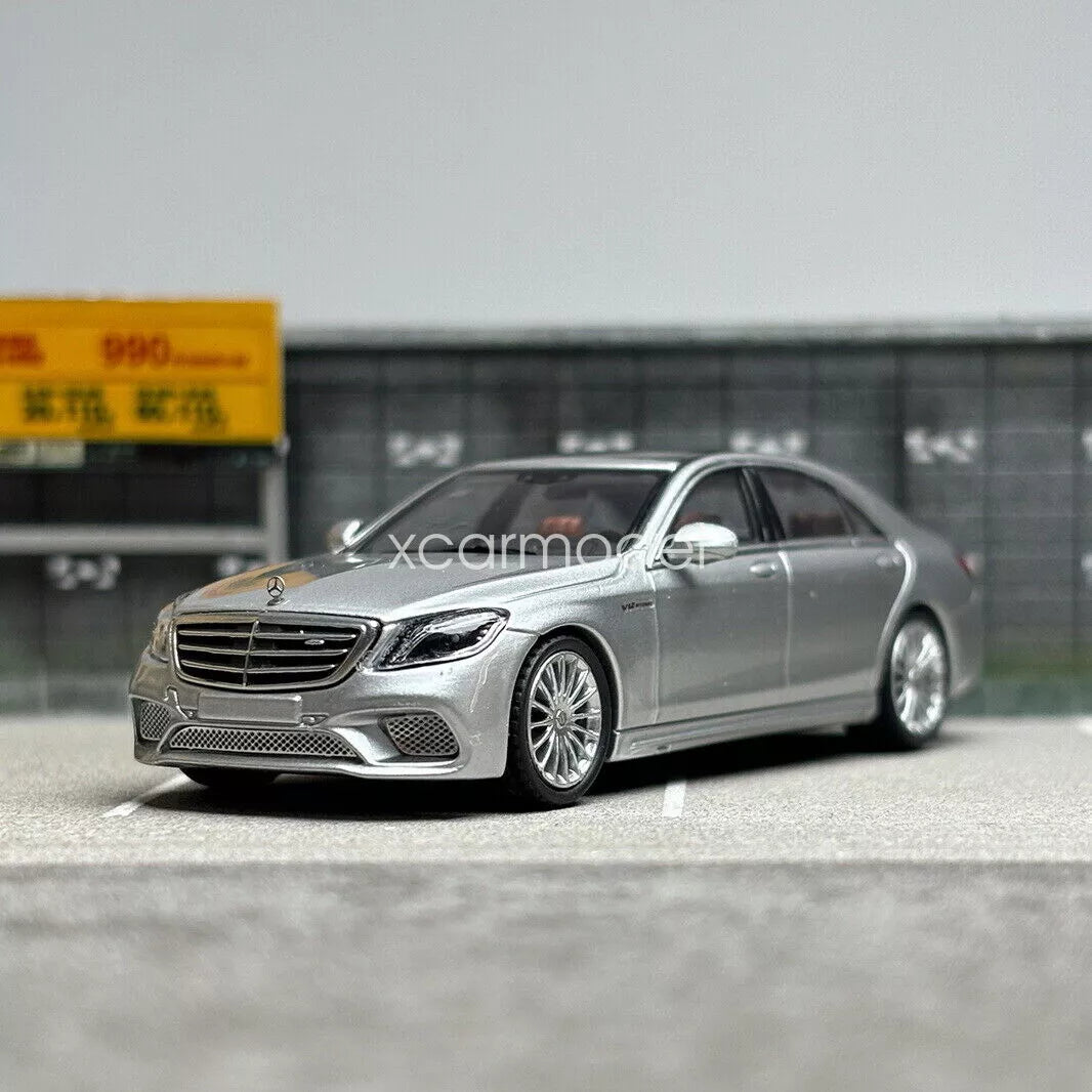 Mercedes-Benz S65 W222 Silver 1:64 Scale Diecast by King Model