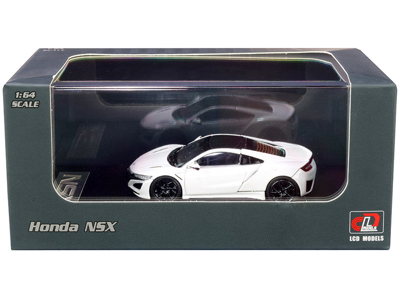 Honda NSX White with Carbon Top 1/64 Diecast Model Car by LCD Models-0