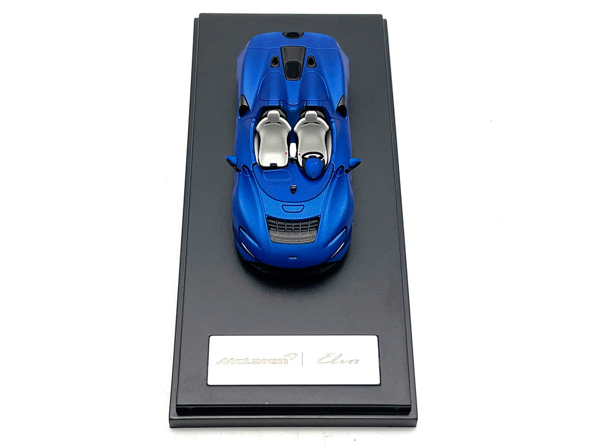 McLaren Elva Convertible Matt Blue Metallic 1/64 Diecast Model Car by LCD Models-3