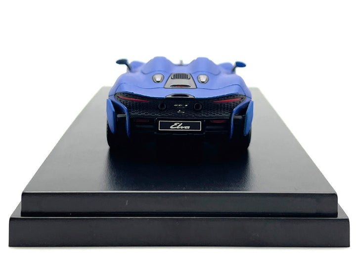 McLaren Elva Convertible Matt Blue Metallic 1/64 Diecast Model Car by LCD Models-1