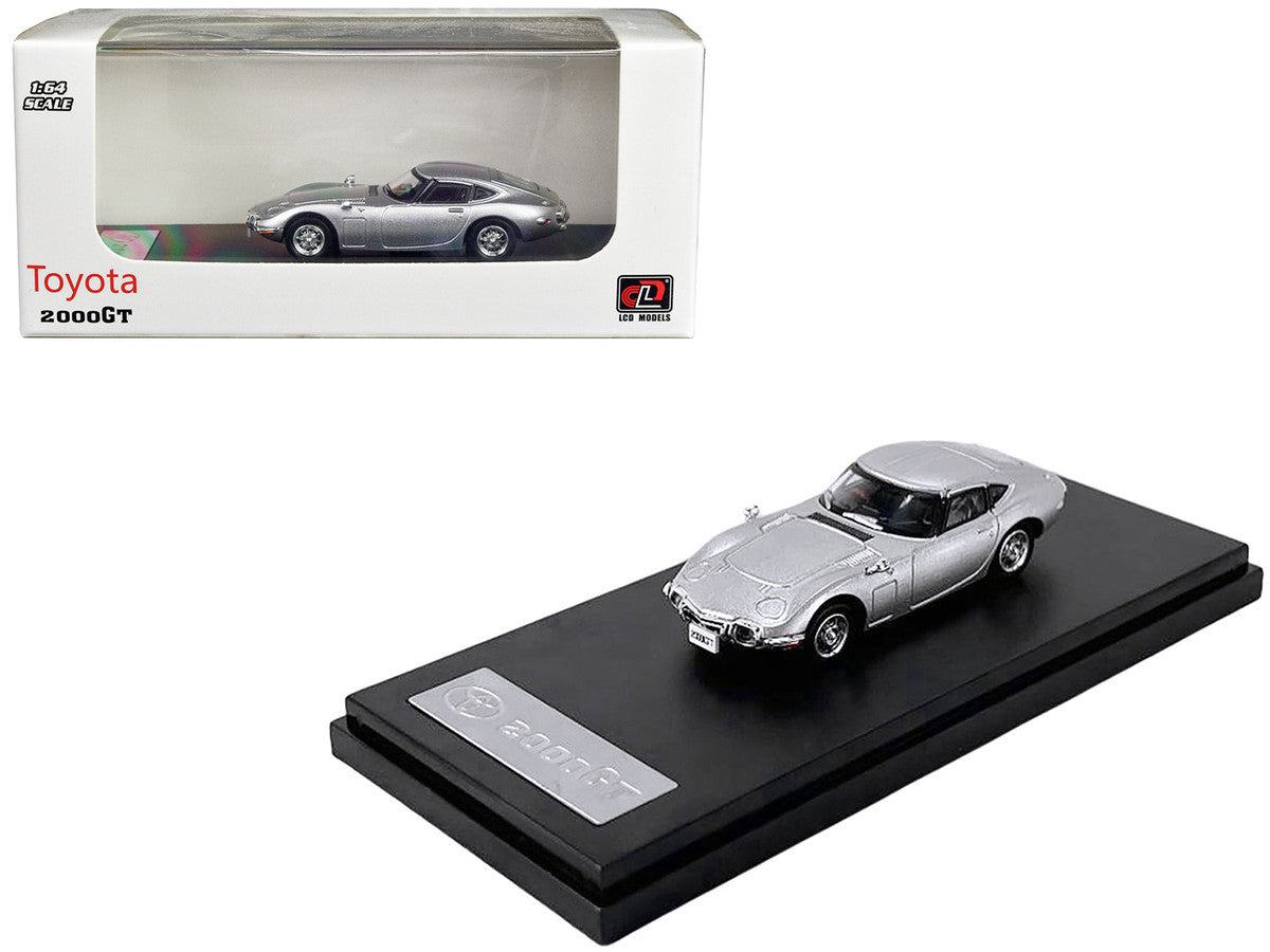 Toyota 2000GT RHD (Right Hand Drive) Silver Metallic 1/64 Diecast Model Car by LCD Models-0