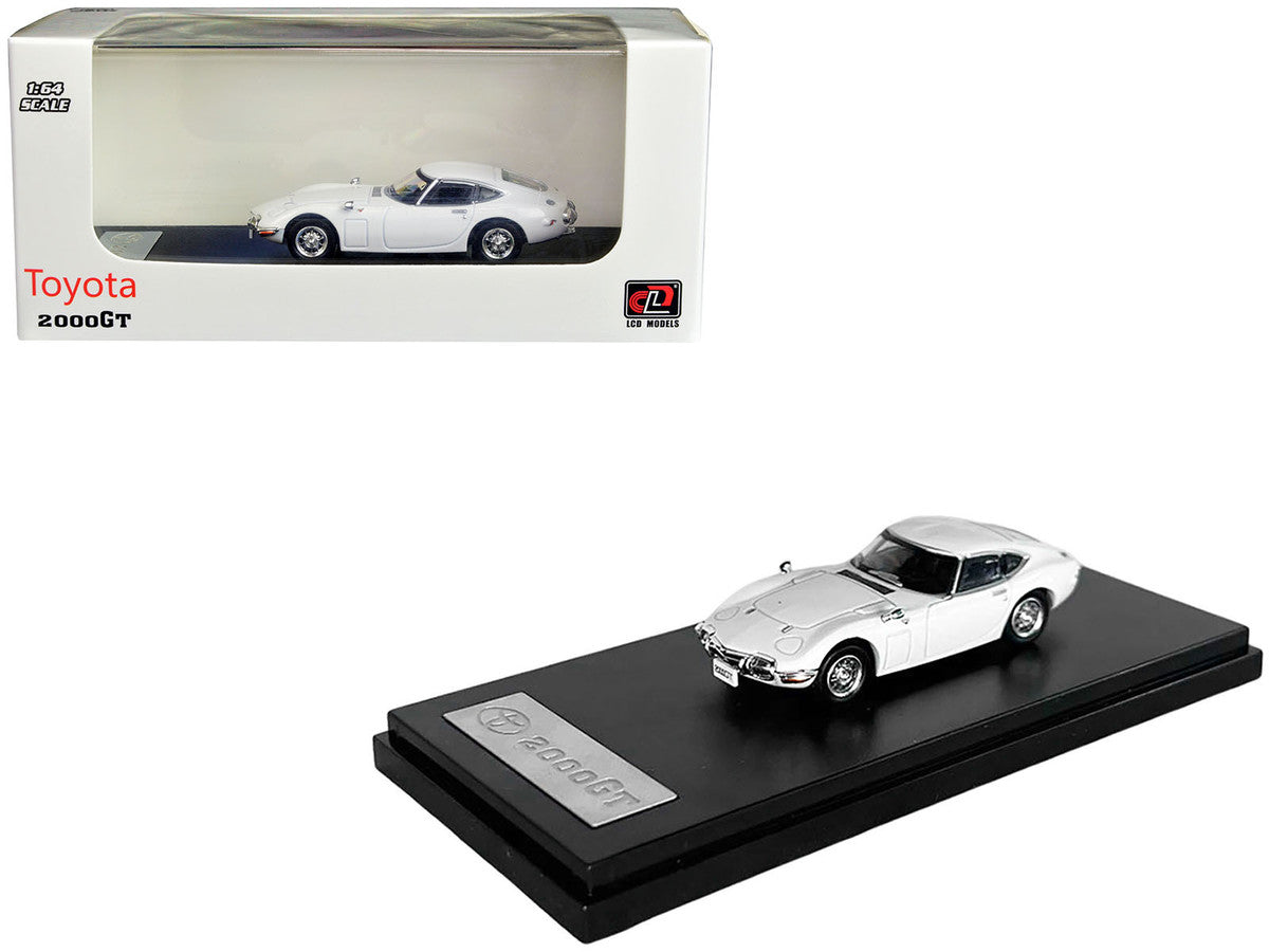 Toyota 2000GT White 1/64 Diecast Model Car by LCD Models-0
